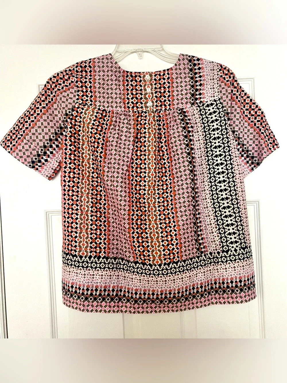 J. Crew top 100% Cotton Colorful print Sz 4